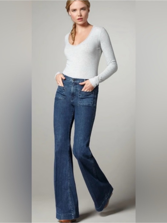 Joe's Jeans Denim - SOLD!! Joe’s Jeans Trouser 22 - Women's High-Waist Dark Blue Flared Jeans